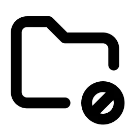 Folder Cancel Line Icon