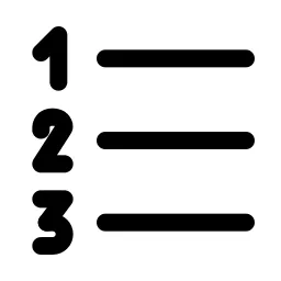 Numbered List Left Icon