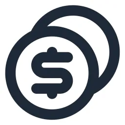 Coins Dollar Line Icon