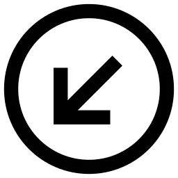 Arrow Down Left Circle Icon