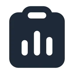 Clipboard Chart Bar Solid Icon