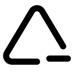 Triangle Minus 2 Line Icon