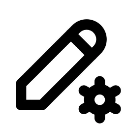 Pencil Cog Line Icon