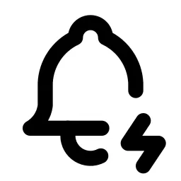 Bell Bolt Line Icon