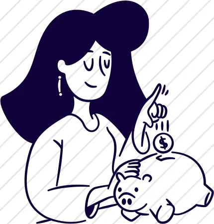 Person with Piggy Bank