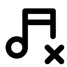 Music X Line Icon