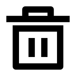 Delete Bin 5 Line Icon