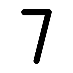 Number 7 Line Icon