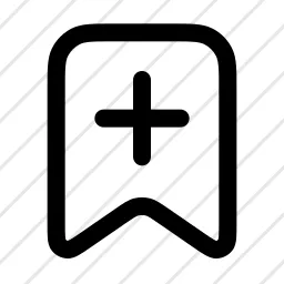 Bookmark Plus Banner Flag Tag Icon