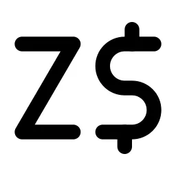 Currency Dollar Zimbabwean Line Icon