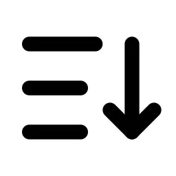 Sort Descending Line Icon