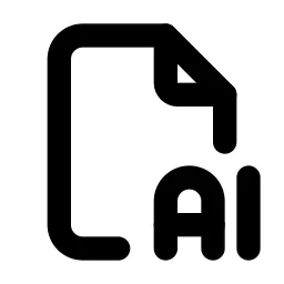 File Ai Line Icon