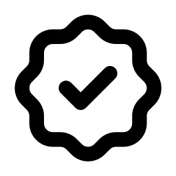 Rosette Discount Check Line Icon