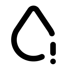 Droplet Exclamation Line Icon
