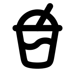 Bubble Tea 2 Line Icon