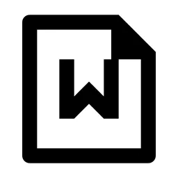 File Word Line Icon