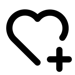 Heart Plus Line Icon