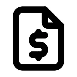 File Dollar Line Icon