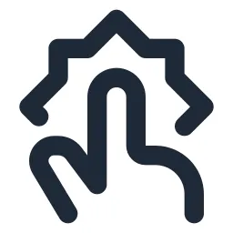 Hand Pointer Action Line Icon