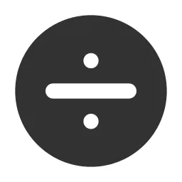 Divide Circle Fill Icon