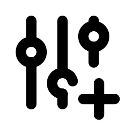 Adjustments Plus Line Icon