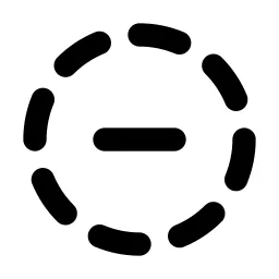 Circle Dashed Minus Line Icon