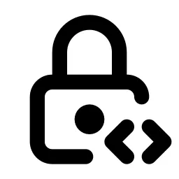 Lock Code Line Icon