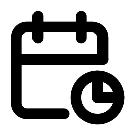Calendar Stats Line Icon
