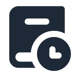 Book Clock Solid Icon