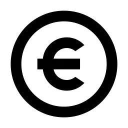 Money Euro Circle Line Icon