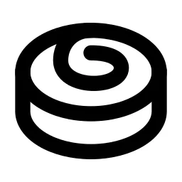 Cake Roll Line Icon