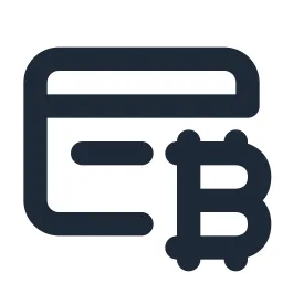 Credit Card Bitcoin Line Icon