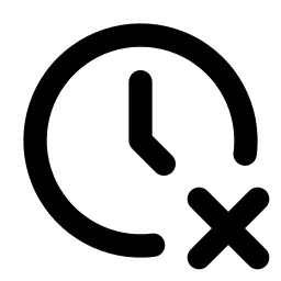 Clock X Line Icon