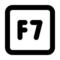 Square F7 Line Icon