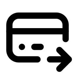Credit Card Pay Line Icon