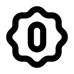 Rosette Number 0 Line Icon