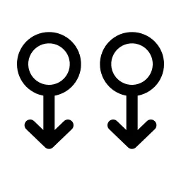Swipe Two Fingers Down Gesture Icon