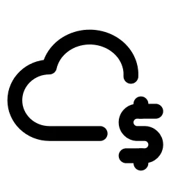 Cloud Dollar Line Icon