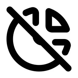 Chart Pie Off Line Icon