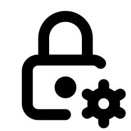 Lock Cog Line Icon
