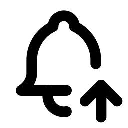 Bell Up Line Icon