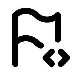 Flag Code Line Icon