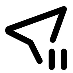 Location Pause Line Icon
