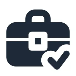 Briefcase Check Solid Icon