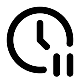 Clock Pause Line Icon