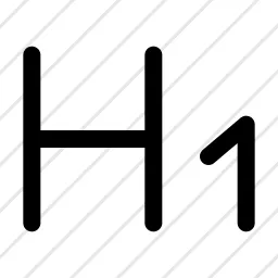 H1 Heading Headline Icon