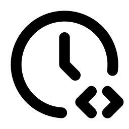 Clock Code Line Icon