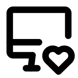 Device Imac Heart Line Icon