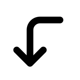 Corner Left Down Line Icon