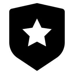 Shield Star Fill Icon